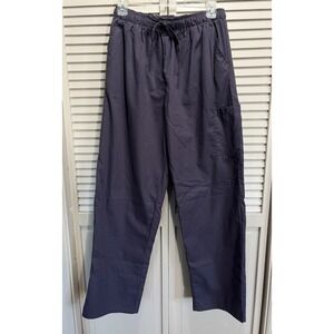 Samantha Mara Gray‎ Tie Waist Scrub Pants Size XL Pockets Straight Leg Medical